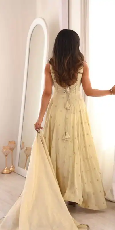 SRK 5325 Off White in Cosmos Embroidery Work & Lace Work Salwar Suit Gold. Available at ₹2099 only. Delivery 4-6 Working Days. Shop now. | Jump Suits, Salwar suit, Casual Suits, Creative suits, Designer Suits, Palazzo Suits, Party Wear Suits, Patiala Suits, Straight Suits