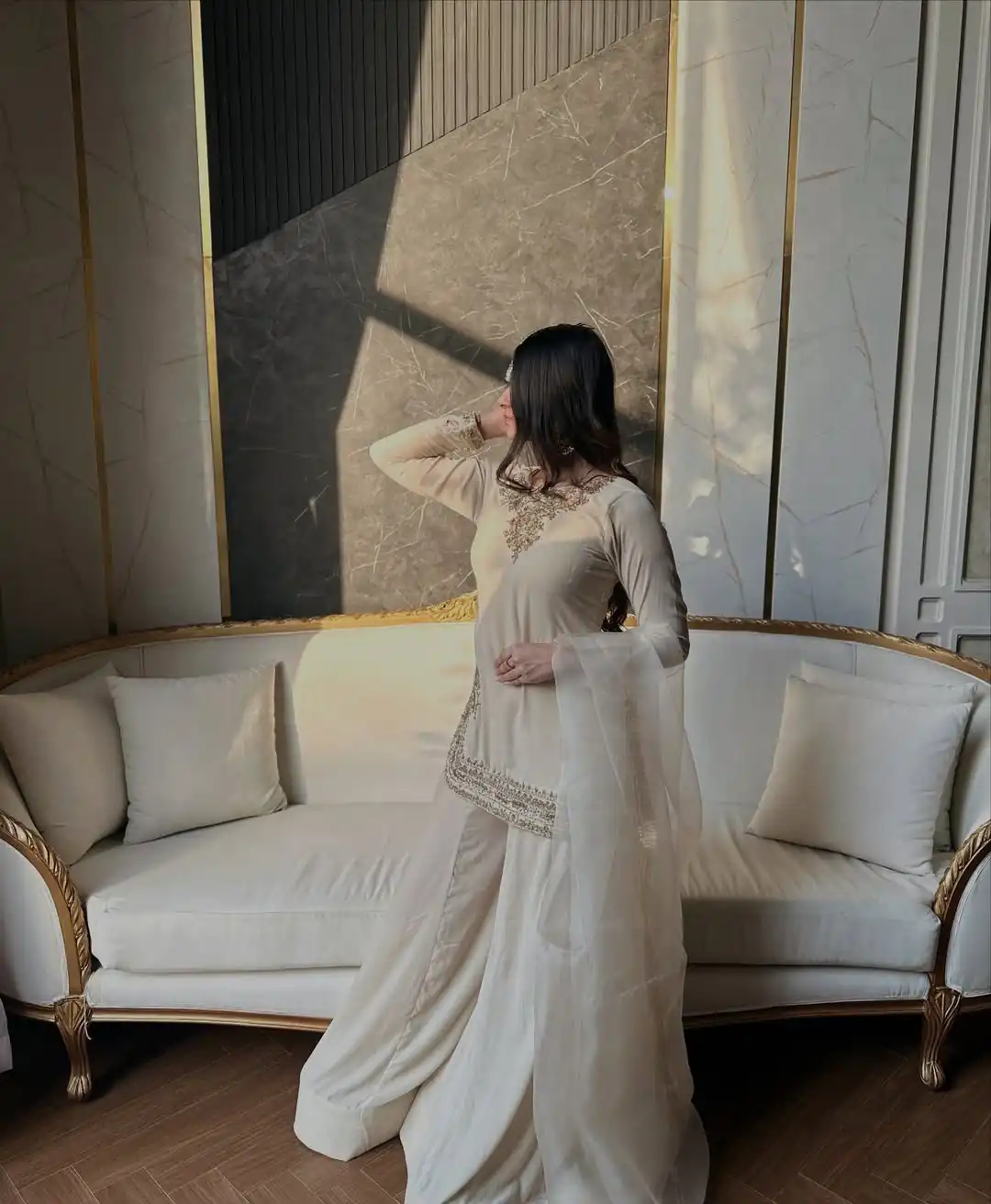 NF 1269 Off White Korean Satin Silk Salwar Suit with Lace Work & Embroidery Work. Exclusive Offer ₹2149. Delivery 4-6 Working Days. Shop now. | Jump Suits, Salwar suit, Casual Suits, Creative suits, Designer Suits, Palazzo Suits, Party Wear Suits, Patiala Suits, Straight Suits