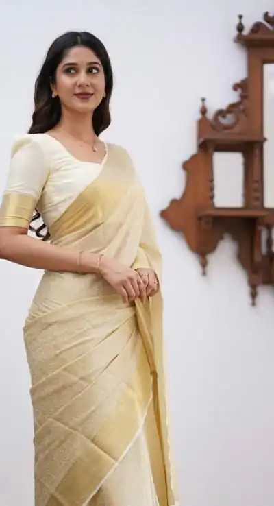 KPR 168 Off White in Soft Lichi Silk Lace Border & Lace Work Saree . Available at ₹1299 only. Delivery 4-6 Working Days. Shop now. | Designer Sarees, Sarees, Bollywood Sarees, Creative Sarees, Embroidered Sarees, Ethnic Saree, Modern Digital sarees, Party Wear Sarees