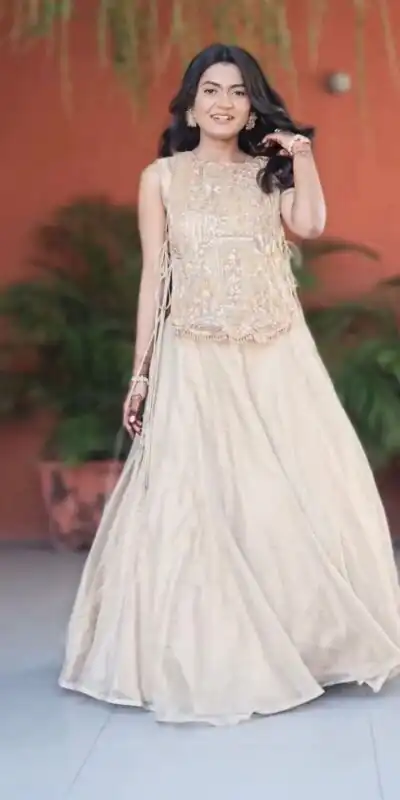 PC 563 Off White in Color Vichitra Silk Embroidery Work Lehenga Choli . Now at just ₹2549. Delivery 4-6 Working Days. Shop now. | Lehenga, Bollywood Lehenga, Creative Lehenga, Designer Lehenga, Embroidered Lehenga, Party Wear Lehenga