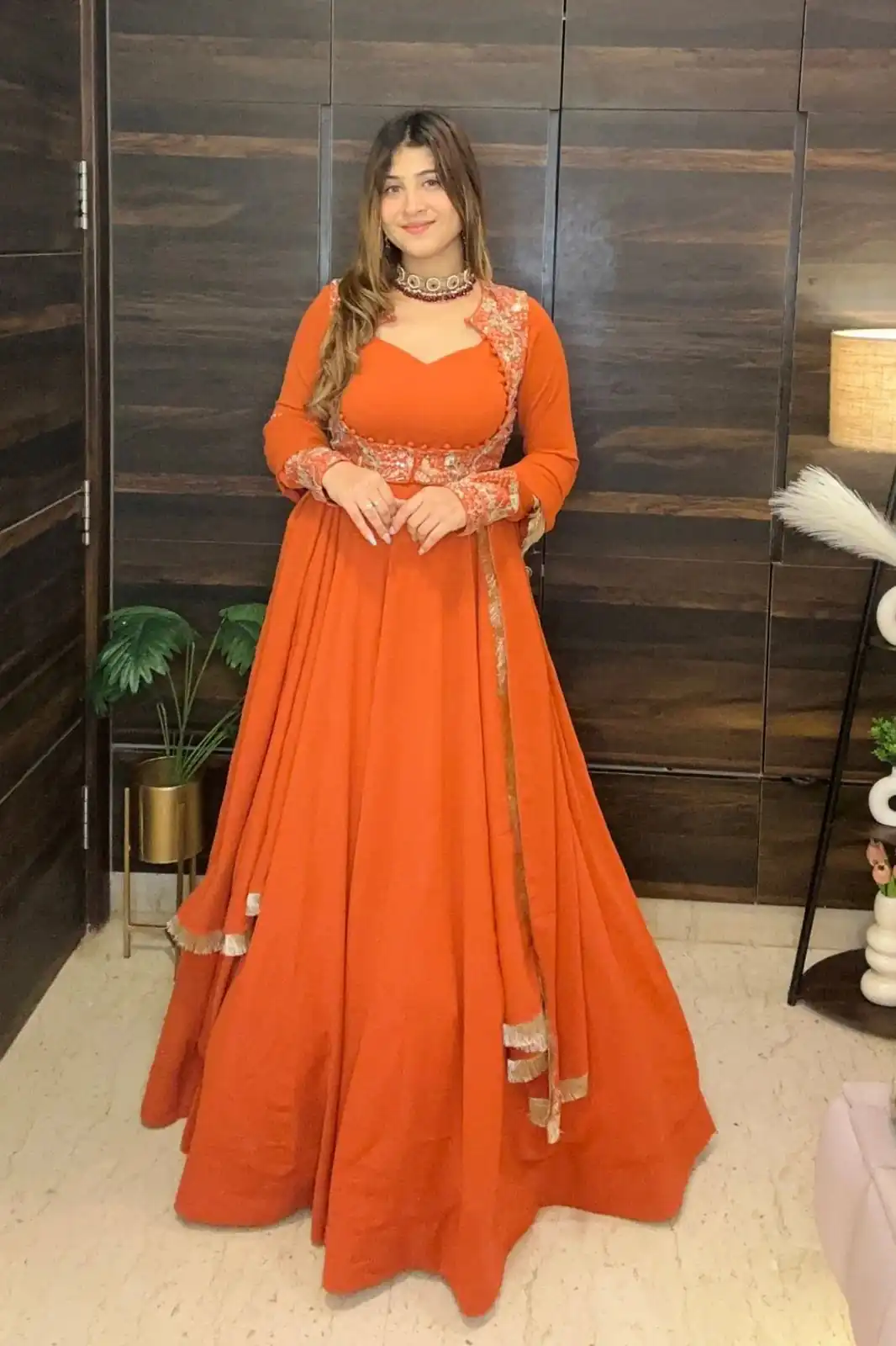 MF 496 Orange Faux Georgette Salwar Suit with Lace Work & Embroidery Work. Special Price ₹2449. Delivery 4-6 Working Days. Shop now. | Jump Suits, Salwar suit, Casual Suits, Creative suits, Designer Suits, Palazzo Suits, Party Wear Suits, Patiala Suits, Straight Suits