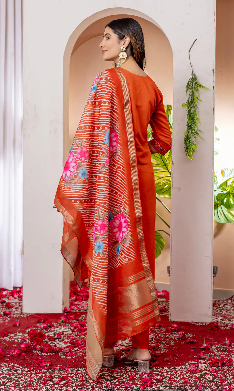 DIVA 112 Orange Marina Silk Salwar Suit with Embroidery Work. Introductory Price ₹1999. Delivery 4-6 Working Days. Shop now. | Jump Suits, Salwar suit, Casual Suits, Creative suits, Designer Suits, Palazzo Suits, Party Wear Suits, Patiala Suits, Straight Suits