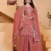 FE 99 Peach Color Fox Georgette Salwar Suit with Embroidery Work. Online Now at just ₹2549. Delivery 4-6 Working Days. Shop now. | Jump Suits, Salwar suit, Casual Suits, Creative suits, Designer Suits, Palazzo Suits, Party Wear Suits, Patiala Suits, Straight Suits