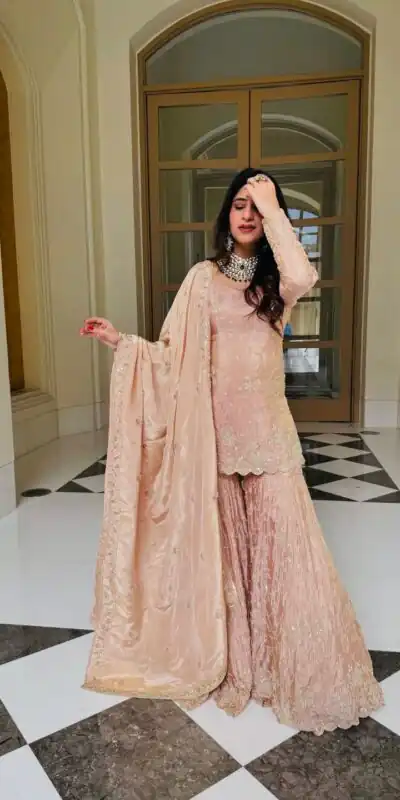 RTC 5977 Peach Zimmy Silk Salwar Suit Perfect for Wedding, Party, Karwa Chauth, Haldi, Eid – . Special Price ₹2399. Delivery 4-6 Working Days. Shop no | Jump Suits, Salwar suit, Casual Suits, Creative suits, Designer Suits, Palazzo Suits, Party Wear Suits, Patiala Suits, Straight Suits