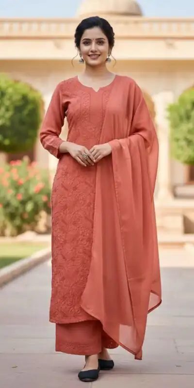 BE 254 Peach Faux Georgette Salwar Suit Perfect for Wedding, Party, Family Gatherings, Sangeet, Housewarming â . Affordable Price âš1899. Days | Jump Suits, Salwar suit, Casual Suits, Creative suits, Designer Suits, Palazzo Suits, Party Wear Suits, Patiala Suits, Straight Suits
