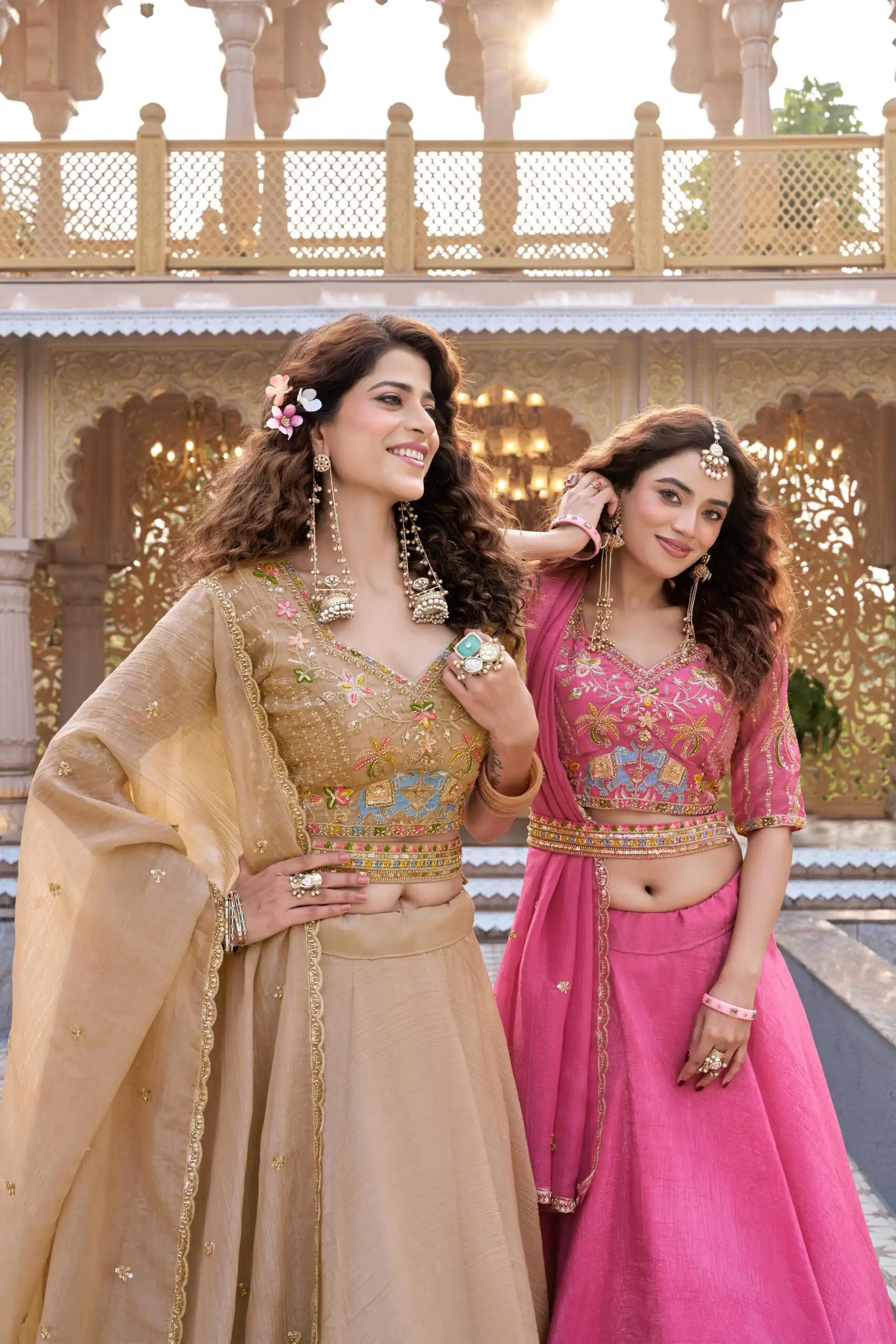 Ram 160 Pink Color Crunchy Lehenga Choli with Embroidery Work. Online Festive Deal ₹3199. Delivery 4-6 Working Days. Shop now. | Lehenga, Bollywood Lehenga, Creative Lehenga, Designer Lehenga, Embroidered Lehenga, Party Wear Lehenga