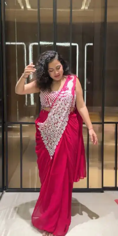 ST 1165 Pink Faux Georgette Saree with Embroidery Work & Sequins Work. Now at just ₹1799. Delivery 4-6 Working Days. Shop now. | Designer Sarees, Sarees, Bollywood Sarees, Creative Sarees, Embroidered Sarees, Ethnic Saree, Modern Digital sarees, Party Wear Sarees