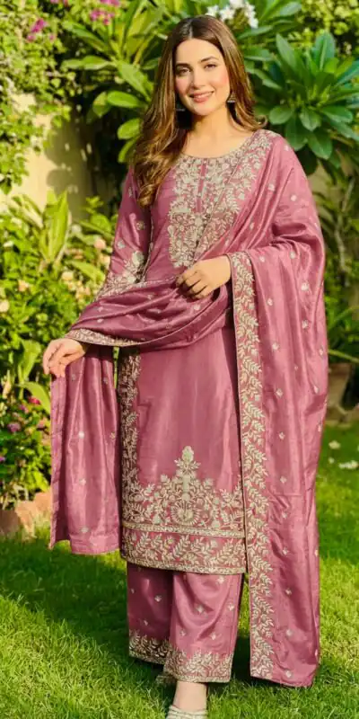 SRK 5316 Pink Organza Silk Salwar Suit Perfect for Wedding, Party, Makar Sankranti, Eid, Durga Puja – . Affordable Price ₹2149. Delivery 4-6 Workin | Jump Suits, Salwar suit, Casual Suits, Creative suits, Designer Suits, Palazzo Suits, Party Wear Suits, Patiala Suits, Straight Suits