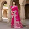 MB 25 GAJRAJ Pink in Pure Banarasi Silk Zari Work & Lace Work Saree . Introductory Price ₹1899. Delivery 4-6 Working Days. Shop now. | Designer Sarees, Sarees, Bollywood Sarees, Creative Sarees, Embroidered Sarees, Ethnic Saree, Modern Digital sarees, Party Wear Sarees