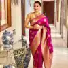 KP 6001 Pink in Soft Lichi Silk Lace Border & Lace Work Saree . Exclusive Offer ₹1399. Delivery 4-6 Working Days. Shop now. | Designer Sarees, Sarees, Bollywood Sarees, Creative Sarees, Embroidered Sarees, Ethnic Saree, Modern Digital sarees, Party Wear Sarees