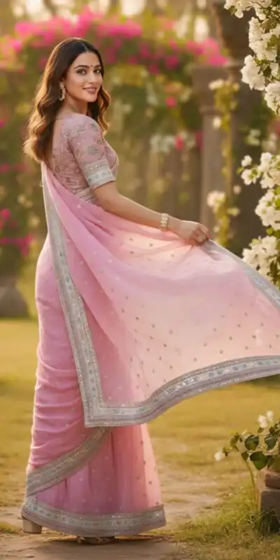 SC 1018 Pink Soft Organza Silk Saree with Lace Work & Embroidery Work. Festive Deal ₹2099. Delivery 4-6 Working Days. Shop now. | Designer Sarees, Sarees, Bollywood Sarees, Creative Sarees, Embroidered Sarees, Ethnic Saree, Modern Digital sarees, Party Wear Sarees