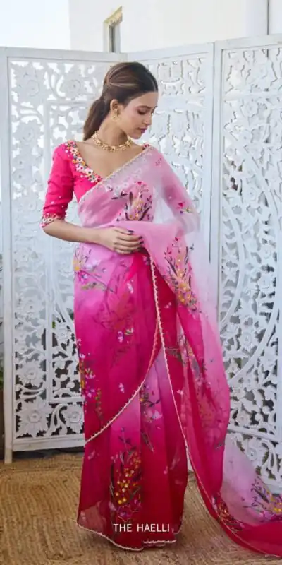 NC 5516 Pink oft Tebby Silk Saree. Perfect for Wedding, Party, Onam, Family Gatherings, Mehendi – Festive Deal ₹2499. Delivery 4-6 Working Days | Designer Sarees, Sarees, Bollywood Sarees, Creative Sarees, Embroidered Sarees, Ethnic Saree, Modern Digital sarees, Party Wear Sarees
