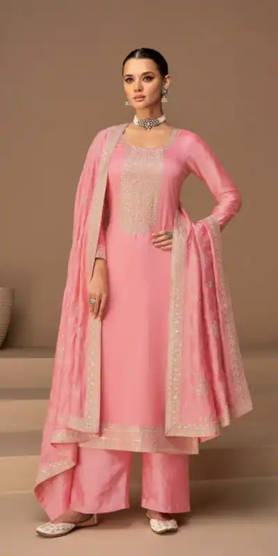FC 9522 Pink Vichitra Salwar Suitwith Embroidery Work & Stone Work. Exclusive Offer ₹2499. Delivery 4-6 Working Days. Shop now. | Jump Suits, Tops & Bottoms, Track Suits, Salwar suit, Casual Suits, Creative suits, Designer Suits, Palazzo Suits, Party Wear Suits, Patiala Suits, Straight Suits, Trendy Wear