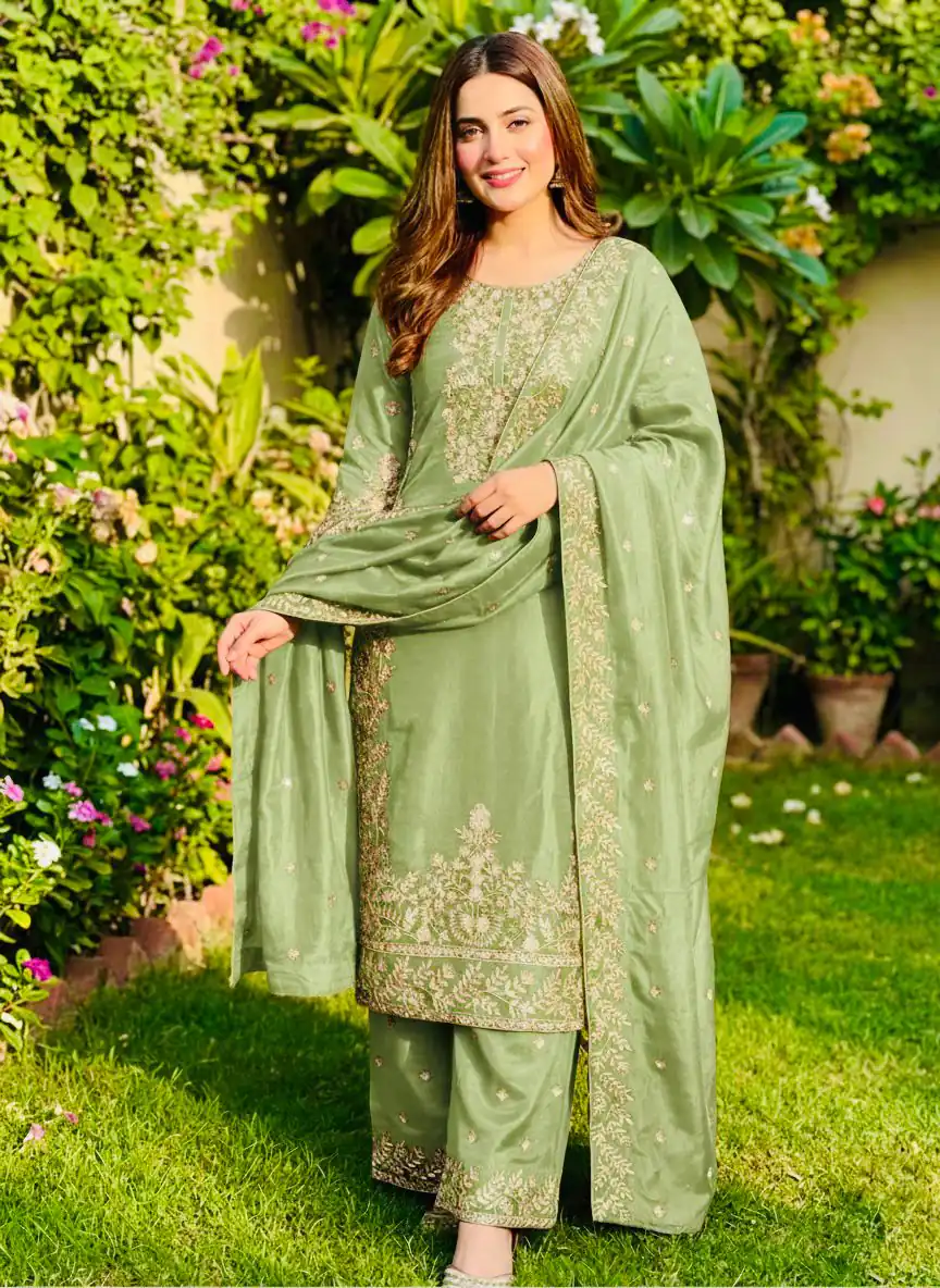 SRK 5316 Pista Organza Silk Salwar Suit Perfect for Wedding, Party, Makar Sankranti, Eid, Durga Puja – . Affordable Price ₹2149. Delivery 4-6 Workin | Jump Suits, Salwar suit, Casual Suits, Creative suits, Designer Suits, Palazzo Suits, Party Wear Suits, Patiala Suits, Straight Suits