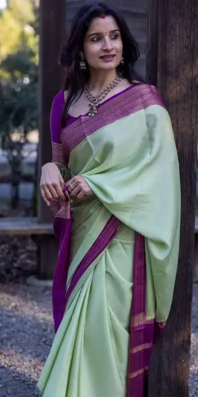 KPR 280 Pista Color Soft Lichi Silk Saree with Lace Border & Lace Work. Best Price ₹1449. Delivery 4-6 Working Days. Shop now. | Designer Sarees, Sarees, Bollywood Sarees, Creative Sarees, Embroidered Sarees, Ethnic Saree, Modern Digital sarees, Party Wear Sarees