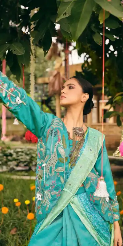 RR 34 Blue Shimmer Saree Perfect for Wedding, Party, Cultural Events, Durga Puja, Reception – . Best Price ₹2049. Delivery 4-6 Working Days. Shop now. | Designer Sarees, Modern Digital sarees, Sarees, Bollywood Sarees, Creative Sarees, Embroidered Sarees, Ethnic Saree, Party Wear Sarees