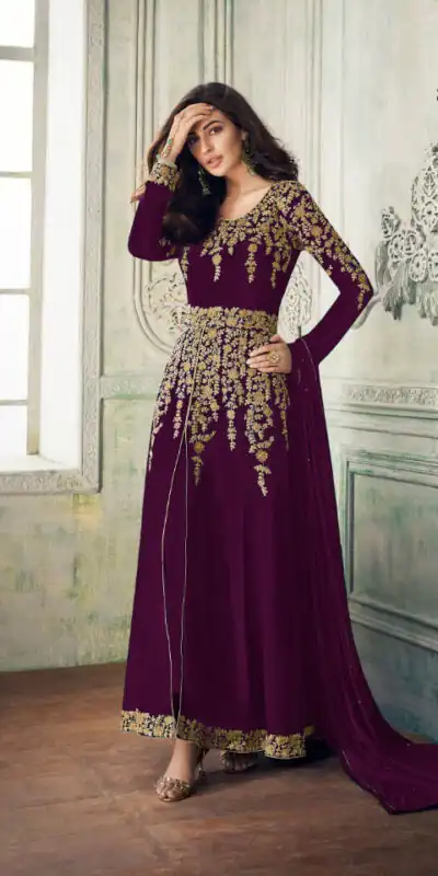 FC A 8204 Purple in Color Georgette Embroidery Work Salwar Suit . Introductory Price ₹2049. Delivery 4-6 Working Days. Shop now. | Jump Suits, Salwar suit, Casual Suits, Creative suits, Designer Suits, Palazzo Suits, Party Wear Suits, Patiala Suits, Straight Suits