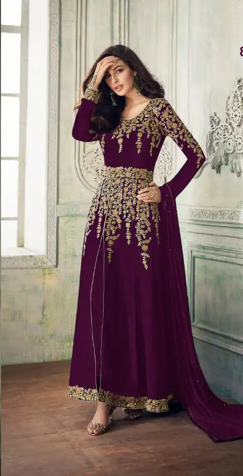 FC A 8204 Purple in Color Georgette Embroidery Work Salwar Suit . Introductory Price ₹2049. Delivery 4-6 Working Days. Shop now. | Jump Suits, Salwar suit, Casual Suits, Creative suits, Designer Suits, Palazzo Suits, Party Wear Suits, Patiala Suits, Straight Suits