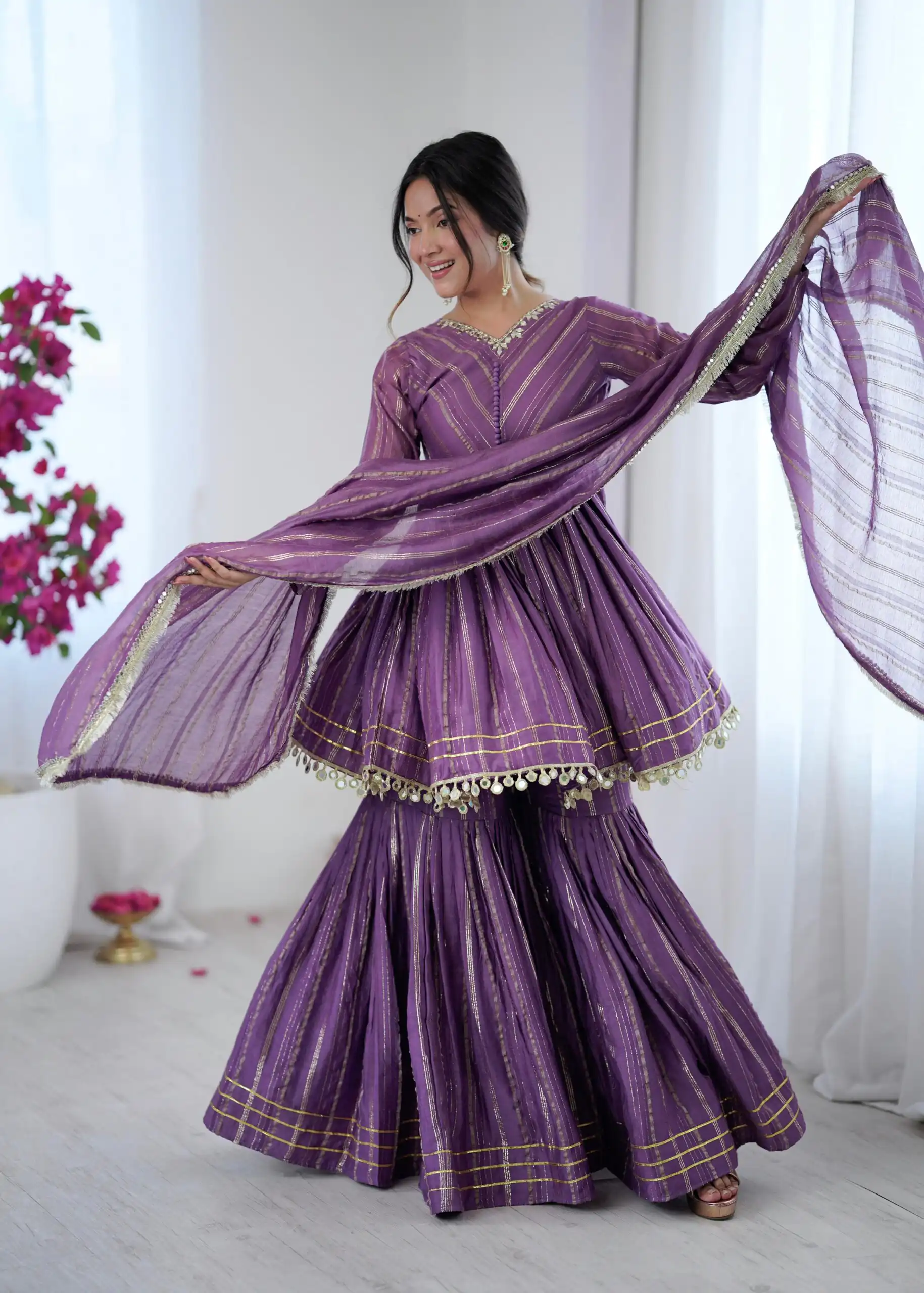 SRK 5300 Purple Mal Chanderi With Lace Work & Mirror Work Salwar Suit . Get it for ₹2099. Delivery 4-6 Working Days. Shop now. | Jump Suits, Tops & Bottoms, Track Suits, Salwar suit, Casual Suits, Creative suits, Designer Suits, Palazzo Suits, Party Wear Suits, Patiala Suits, Straight Suits, Trendy Wear