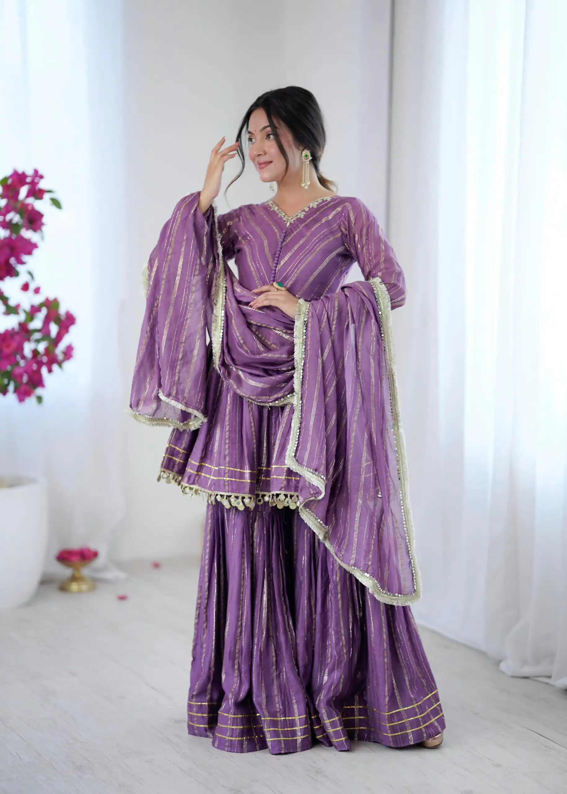 SRK 5300 Purple Mal Chanderi With Lace Work & Mirror Work Salwar Suit . Get it for ₹2099. Delivery 4-6 Working Days. Shop now. | Jump Suits, Tops & Bottoms, Track Suits, Salwar suit, Casual Suits, Creative suits, Designer Suits, Palazzo Suits, Party Wear Suits, Patiala Suits, Straight Suits, Trendy Wear