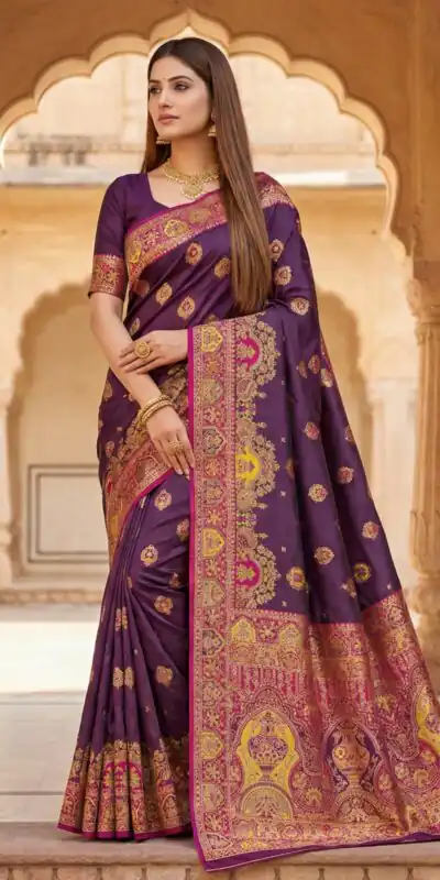 MB 56 Purple Paithani Silk Saree with Lace Border & Lace Work. Affordable Price ₹2399. Delivery 4-6 Working Days. Shop now. | Designer Sarees, Sarees, Bollywood Sarees, Creative Sarees, Embroidered Sarees, Ethnic Saree, Modern Digital sarees, Party Wear Sarees