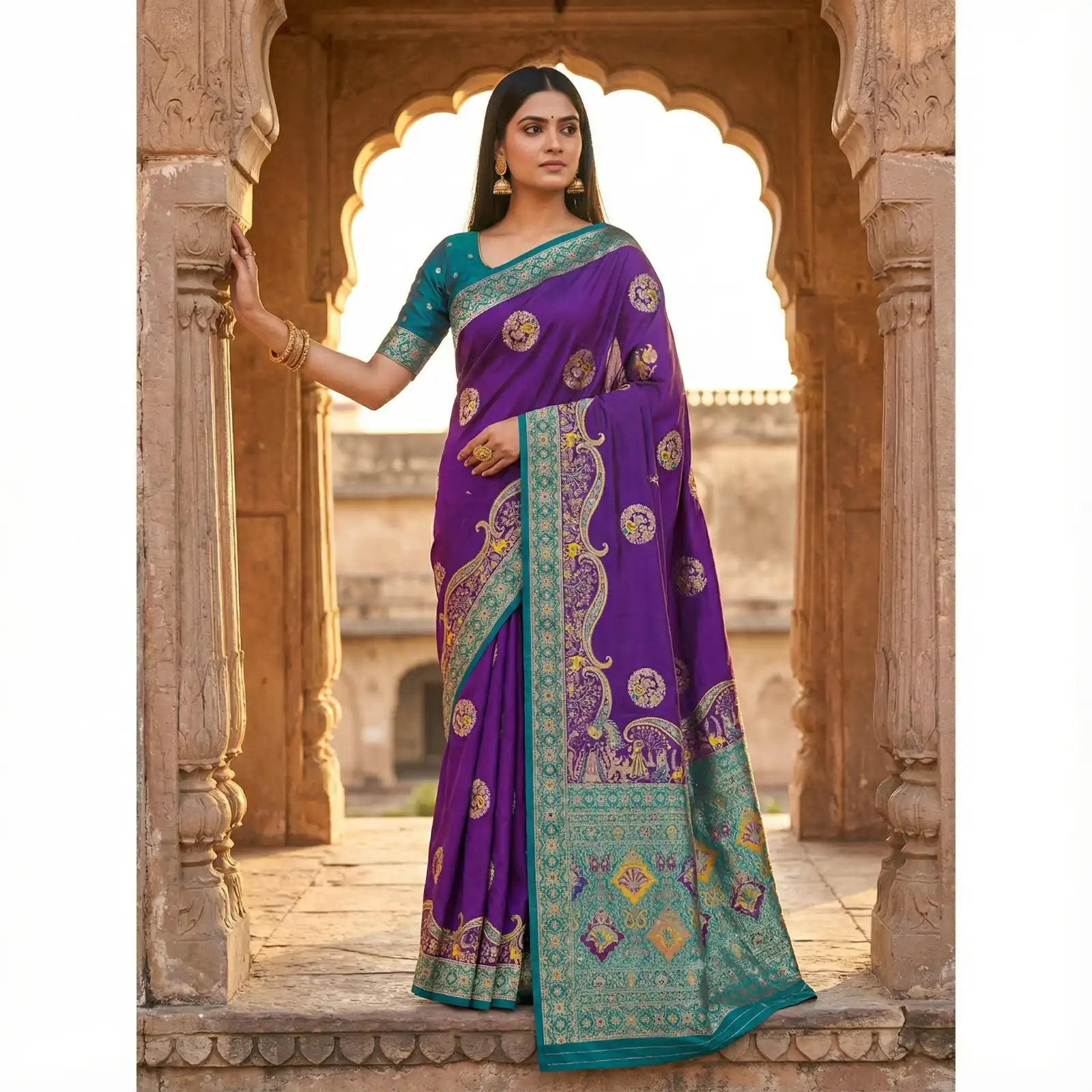 MB 50 Purple Pashmina Silk Saree with Lace Work & Lace Border. Online Festive Deal ₹2399. Delivery 4-6 Working Days. Shop now. | Designer Sarees, Sarees, Bollywood Sarees, Creative Sarees, Embroidered Sarees, Ethnic Saree, Modern Digital sarees, Party Wear Sarees