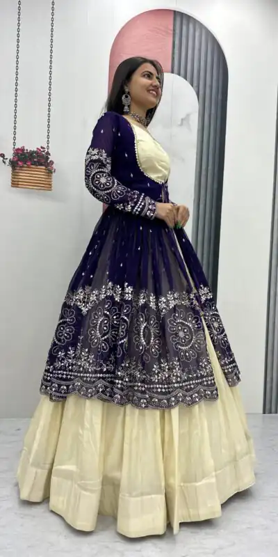 PC 556 Purple Color Simar Cosmos Lehenga Choli with Designer Work. Special Price ₹3049. Delivery 4-6 Working Days. Shop now. | Lehenga, Bollywood Lehenga, Creative Lehenga, Designer Lehenga, Embroidered Lehenga, Party Wear Lehenga