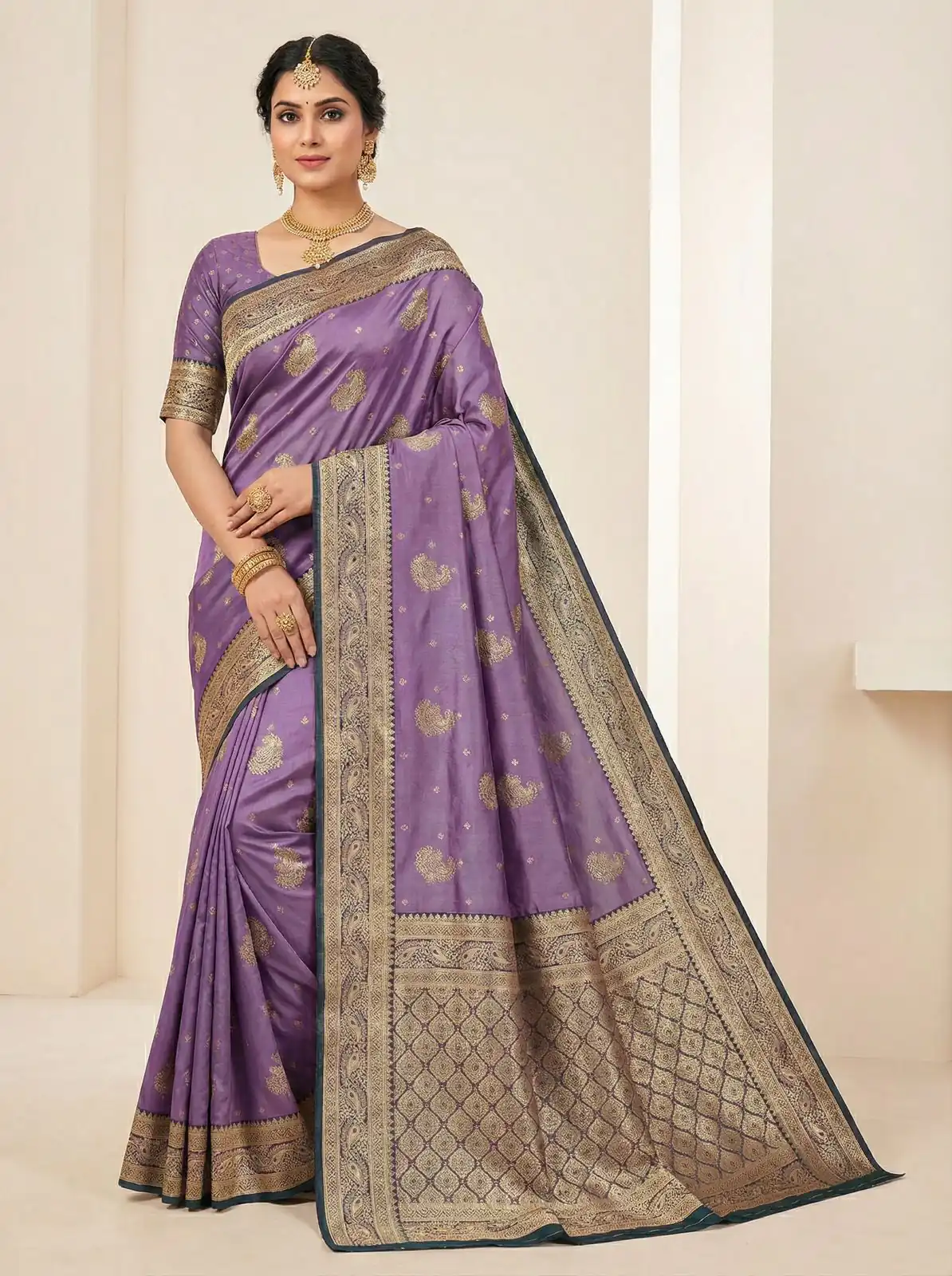 MB 13 Purple Color Smooth Satin Gold Butta Zari Work Saree. Online Special Price ₹2149. Delivery 4-6 Working Days. Shop now. | Designer Sarees, Sarees, Bollywood Sarees, Creative Sarees, Embroidered Sarees, Ethnic Saree, Modern Digital sarees, Party Wear Sarees