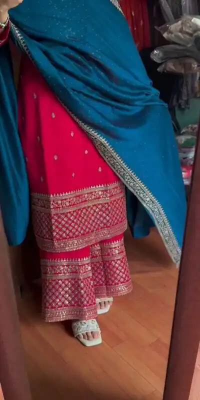 DC G76 Red Color Chinon Salwar Suit with Lace Work & Embroidery Work. Get it for ₹1949. Delivery 4-6 Working Days. Shop now. | Jump Suits, Tops & Bottoms, Track Suits, Salwar suit, Casual Suits, Creative suits, Designer Suits, Palazzo Suits, Party Wear Suits, Patiala Suits, Straight Suits, Trendy Wear