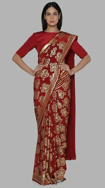 KT 148 Red Color Dolla Silk Foil Printed Saree Designer Work. Online Best Price ₹1474. Delivery 4-6 Working Days. Shop now. | Designer Sarees, Sarees, Bollywood Sarees, Creative Sarees, Embroidered Sarees, Ethnic Saree, Modern Digital sarees, Party Wear Sarees