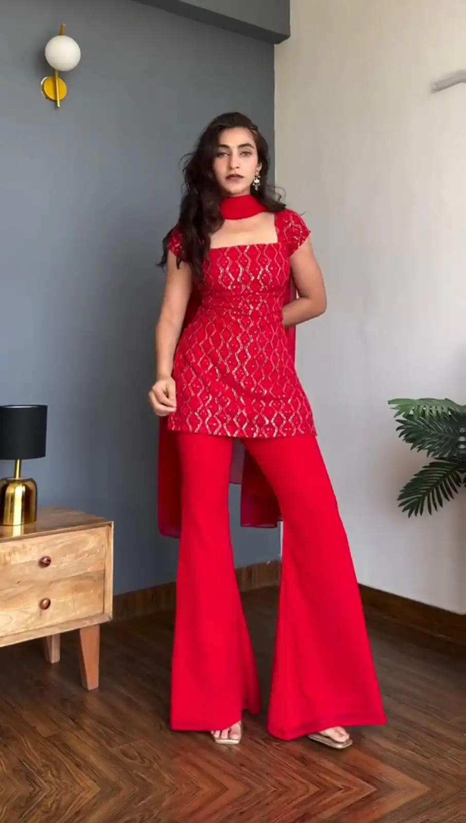 KD 1543 Red Faux Georgette Salwar Suit with Designer Work. Introductory Price ₹1949. Delivery 4-6 Working Days. Shop now. | Jump Suits, Salwar suit, Casual Suits, Creative suits, Designer Suits, Palazzo Suits, Party Wear Suits, Patiala Suits, Straight Suits
