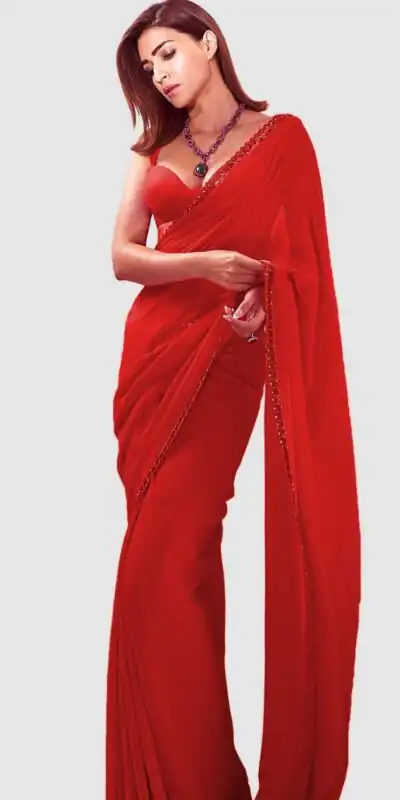 JR 617 Red Color Georgette Embroidery Deual Sequence Saree Casual, Wedding, Festive, Events Expected Delivery 4-6 Working Days @1649/- | Designer Sarees, Sarees, Bollywood Sarees, Creative Sarees, Embroidered Sarees, Ethnic Saree, Modern Digital sarees, Party Wear Sarees