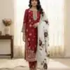 SRK 5315 Red Organza SILK Salwar Suit Perfect for Wedding, Party, Lohri, Ethnic Day, Eid – . Affordable Price ₹2499. Delivery 4-6 Working Days. | Jump Suits, Salwar suit, Casual Suits, Creative suits, Designer Suits, Palazzo Suits, Party Wear Suits, Patiala Suits, Straight Suits