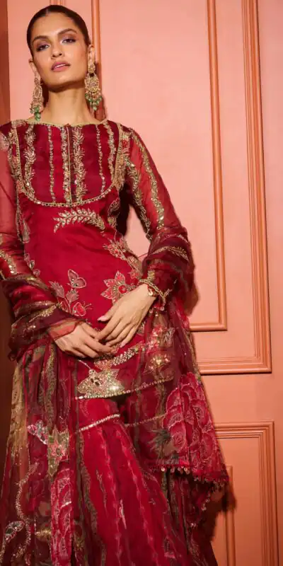 LG 2066 Red Soft Organza Salwar Suit with Embroidery Work & Mirror Work. Best Price ₹2499. Delivery 4-6 Working Days. Shop now. | Jump Suits, Salwar suit, Casual Suits, Creative suits, Designer Suits, Palazzo Suits, Party Wear Suits, Patiala Suits, Straight Suits