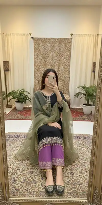 DB 35 Black Color Roman Silk Salwar Suit with Embroidery Work. Available at ₹2049 only. Delivery 4-6 Working Days. Shop now. | Jump Suits, Salwar suit, Casual Suits, Creative suits, Designer Suits, Palazzo Suits, Party Wear Suits, Patiala Suits, Straight Suits