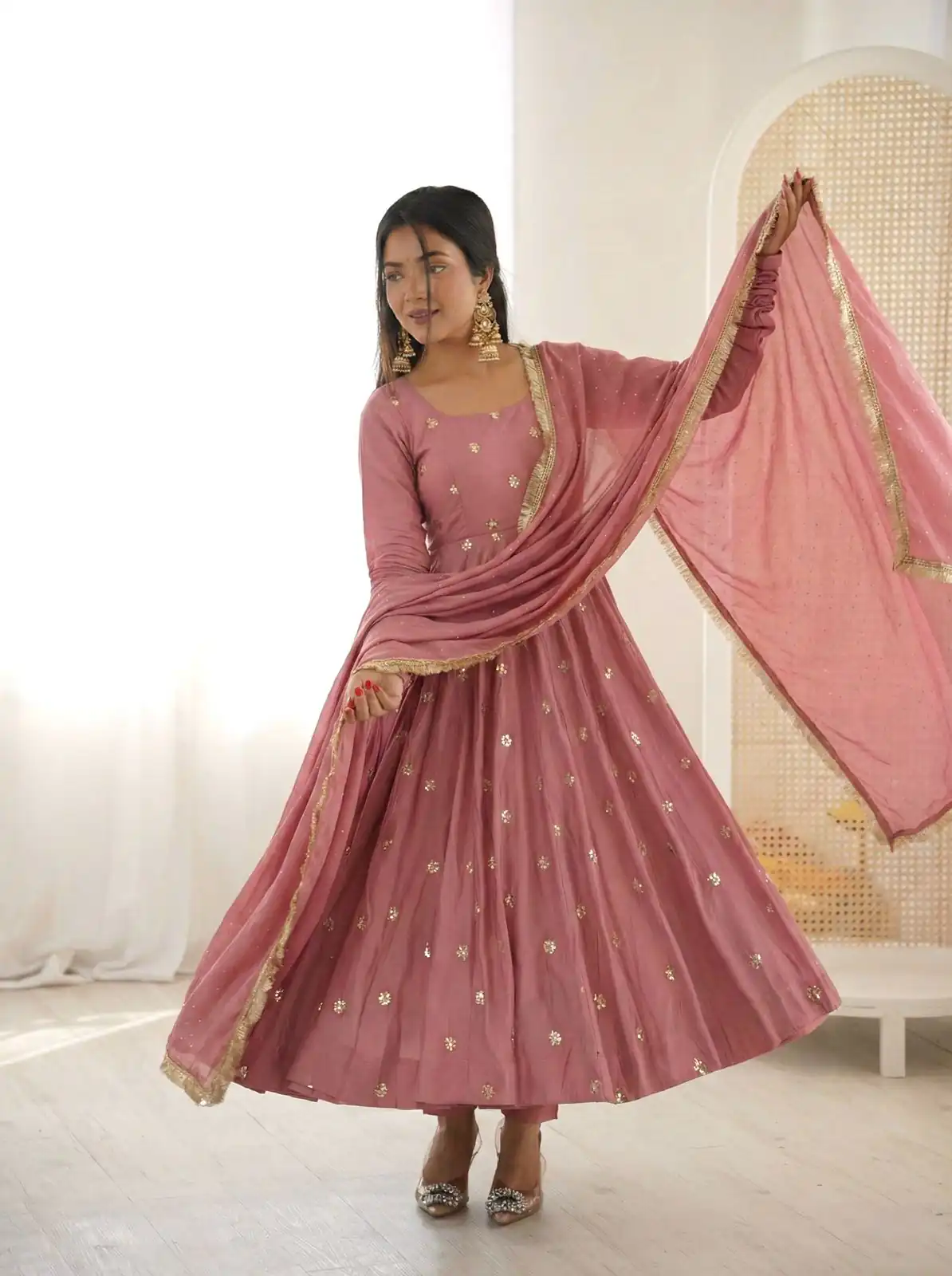 SRK 5330 Peach Color Roman Silk Salwar Suit with Embroidery Work. Available at ₹2099 only. Delivery 4-6 Working Days. Shop now. | Jump Suits, Salwar suit, Casual Suits, Creative suits, Designer Suits, Palazzo Suits, Party Wear Suits, Patiala Suits, Straight Suits