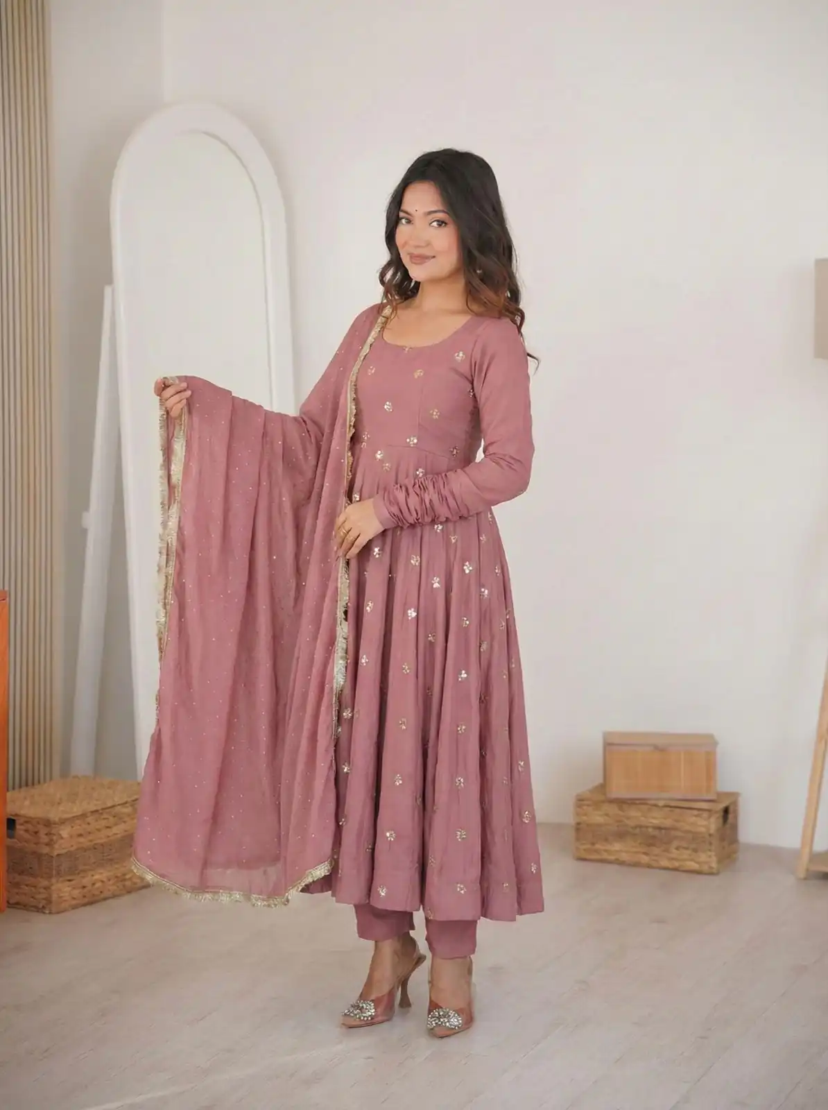 SRK 5330 Peach Color Roman Silk Salwar Suit with Embroidery Work. Available at ₹2099 only. Delivery 4-6 Working Days. Shop now. | Jump Suits, Salwar suit, Casual Suits, Creative suits, Designer Suits, Palazzo Suits, Party Wear Suits, Patiala Suits, Straight Suits