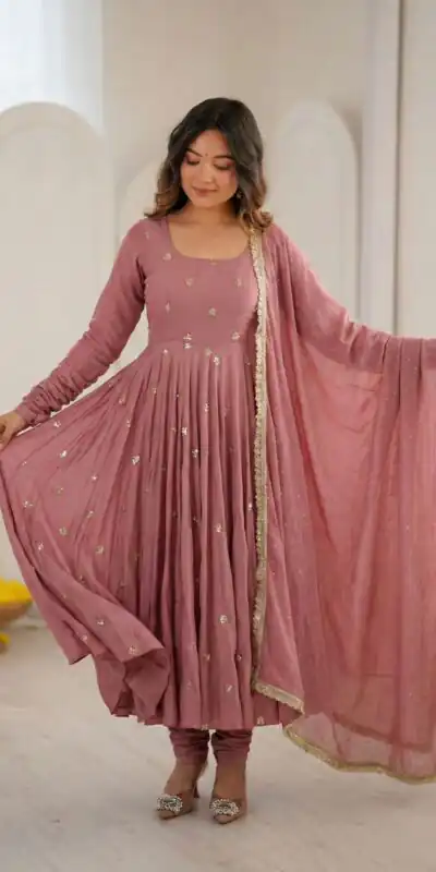 SRK 5330 Peach Color Roman Silk Salwar Suit with Embroidery Work. Available at ₹2099 only. Delivery 4-6 Working Days. Shop now. | Jump Suits, Salwar suit, Casual Suits, Creative suits, Designer Suits, Palazzo Suits, Party Wear Suits, Patiala Suits, Straight Suits