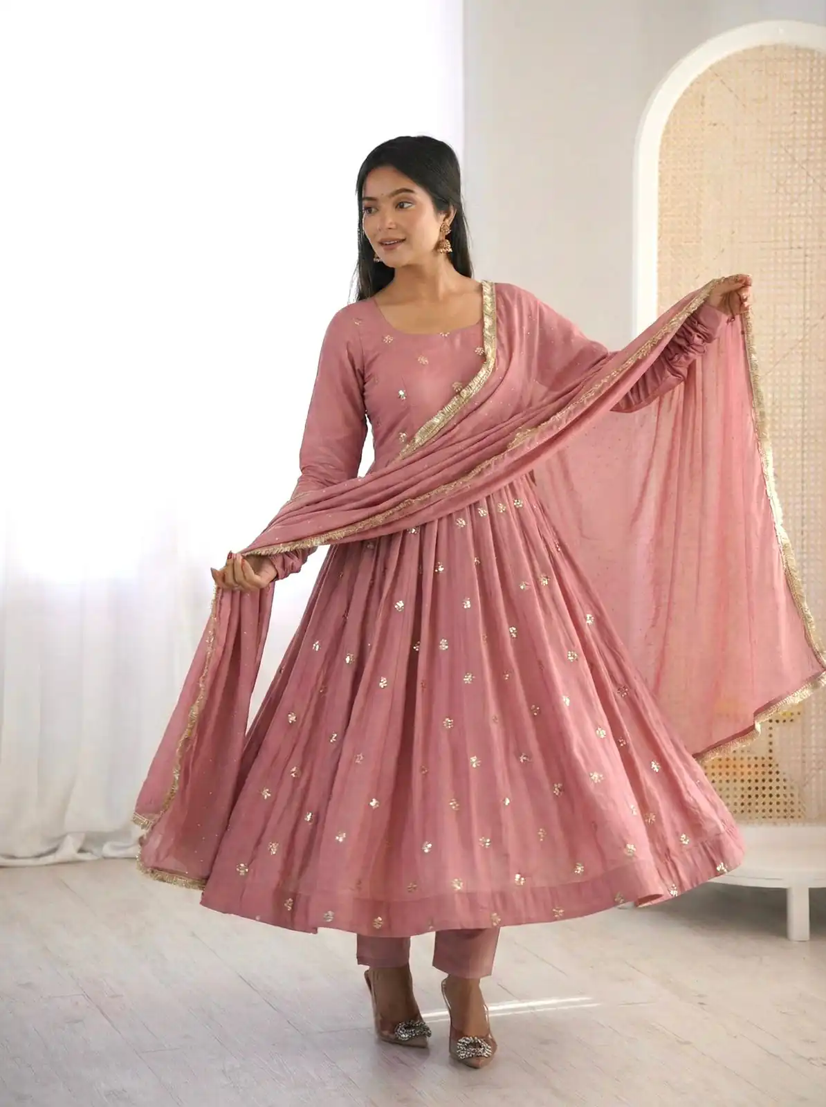 SRK 5330 Peach Color Roman Silk Salwar Suit with Embroidery Work. Available at ₹2099 only. Delivery 4-6 Working Days. Shop now. | Jump Suits, Salwar suit, Casual Suits, Creative suits, Designer Suits, Palazzo Suits, Party Wear Suits, Patiala Suits, Straight Suits
