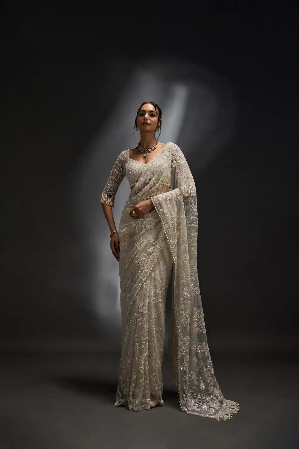 DF 3470 Silver Mono Net Saree Silver with Embroidery Work & Sequins Work. Festive Deal ₹1799. Delivery 4-6 Working Days. Shop now. | Designer Sarees, Sarees, Bollywood Sarees, Creative Sarees, Embroidered Sarees, Ethnic Saree, Modern Digital sarees, Party Wear Sarees
