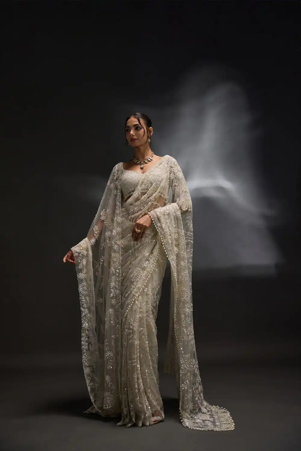 DF 3470 Silver Mono Net Saree Silver with Embroidery Work & Sequins Work. Festive Deal ₹1799. Delivery 4-6 Working Days. Shop now. | Designer Sarees, Sarees, Bollywood Sarees, Creative Sarees, Embroidered Sarees, Ethnic Saree, Modern Digital sarees, Party Wear Sarees