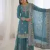 SSR 5007 Sky Blue Color Georgette Salwar Suit with Embroidery Work. Get it for ₹2449. Delivery 4-6 Working Days. Shop now. | Jump Suits, Salwar suit, Casual Suits, Creative suits, Designer Suits, Palazzo Suits, Party Wear Suits, Patiala Suits, Straight Suits