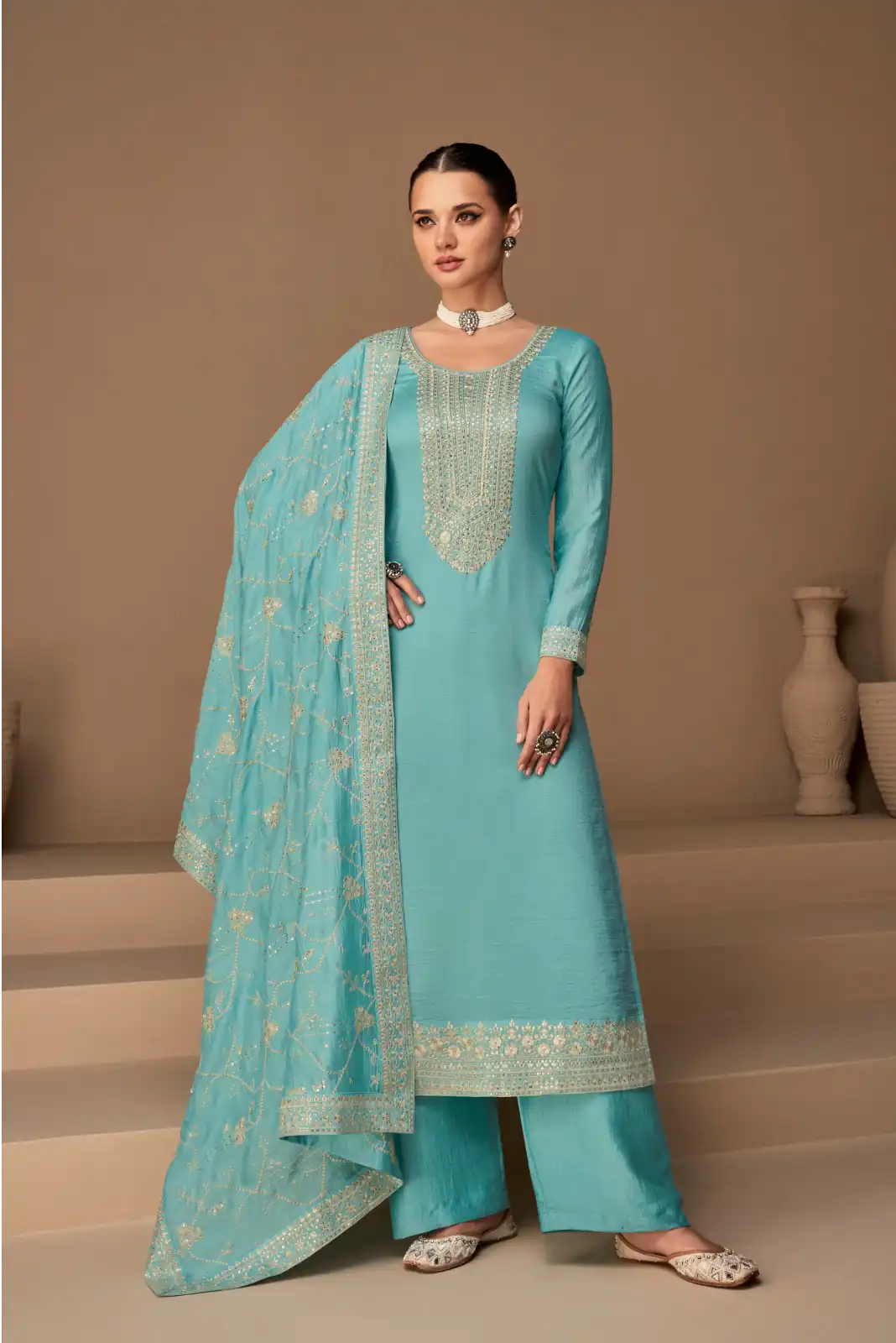 FC 9522 Sky Blue Vichitra Salwar Suitwith Embroidery Work & Stone Work. Exclusive Offer ₹2499. Delivery 4-6 Working Days. Shop now. | Jump Suits, Tops & Bottoms, Track Suits, Salwar suit, Casual Suits, Creative suits, Designer Suits, Palazzo Suits, Party Wear Suits, Patiala Suits, Straight Suits, Trendy Wear