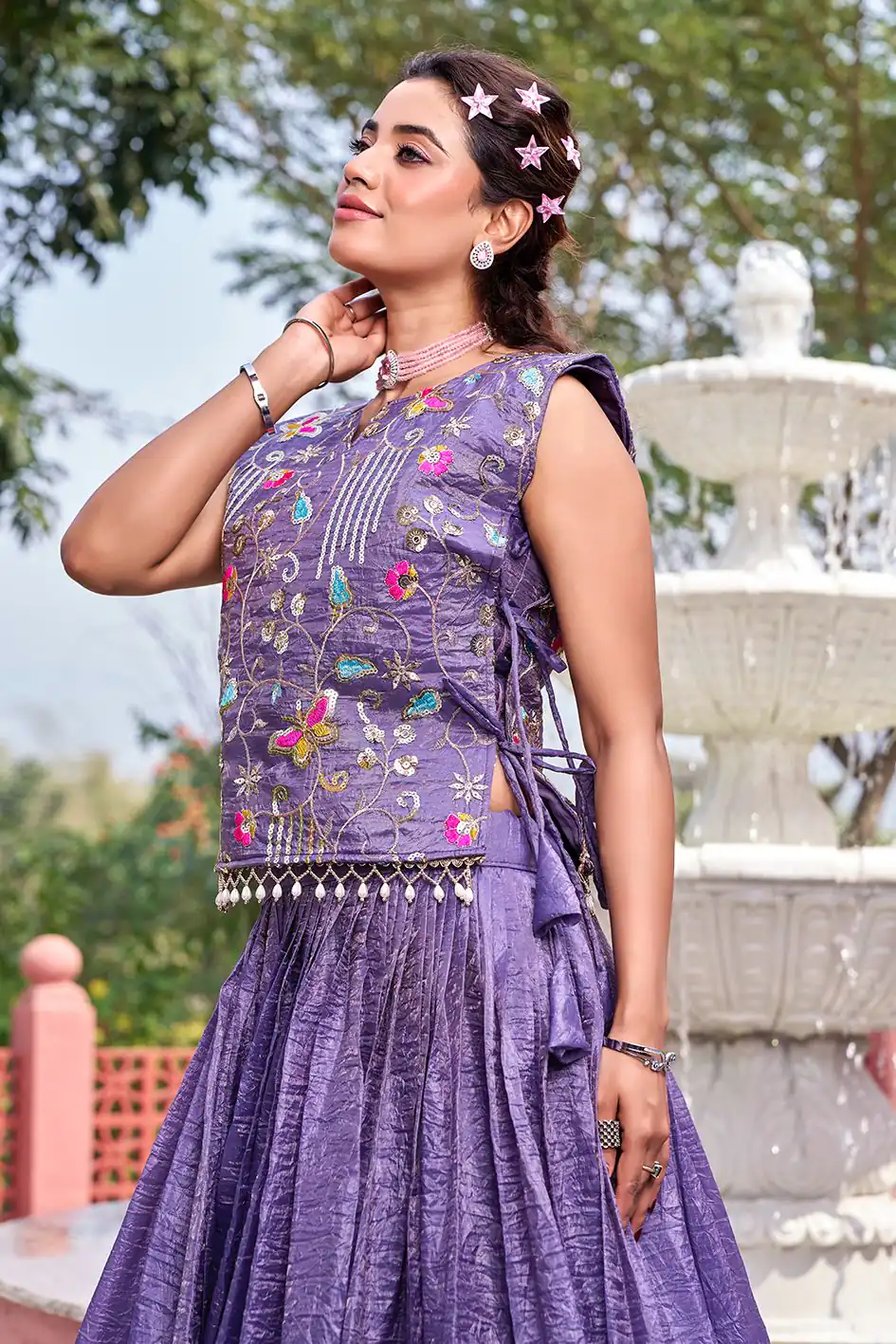 Ram 166 Lavender Gold Crush Lehenga Choli Perfect for Wedding, Party, Ethnic Day, Karwa Chauth, Sangeet – . Special Price ₹2549. Delivery 4-6 Working Days. | Lehenga, Bollywood Lehenga, Creative Lehenga, Designer Lehenga, Embroidered Lehenga, Party Wear Lehenga