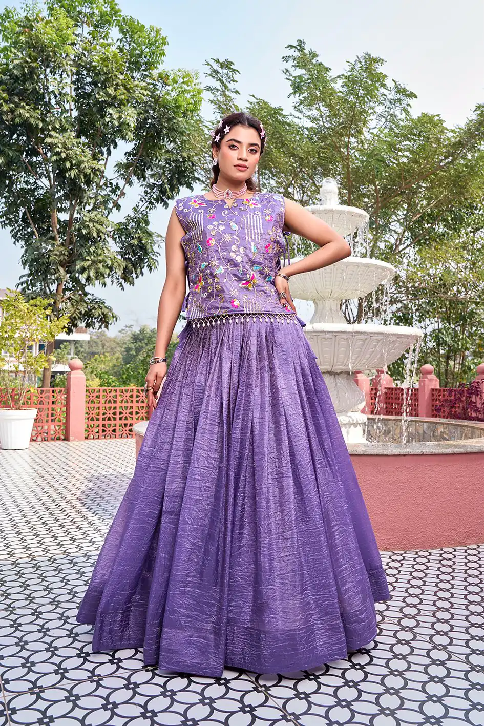 Ram 166 Lavender Gold Crush Lehenga Choli Perfect for Wedding, Party, Ethnic Day, Karwa Chauth, Sangeet – . Special Price ₹2549. Delivery 4-6 Working Days. | Lehenga, Bollywood Lehenga, Creative Lehenga, Designer Lehenga, Embroidered Lehenga, Party Wear Lehenga
