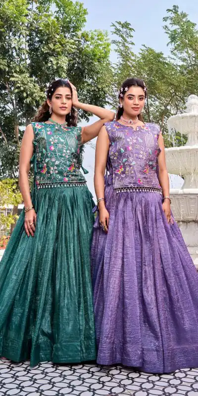 Ram 166 Teal Green Gold Crush Lehenga Choli Perfect for Wedding, Party, Ethnic Day, Karwa Chauth, Sangeet Special Price ₹2549. Delivery 4-6 Working Days. | Lehenga, Bollywood Lehenga, Creative Lehenga, Designer Lehenga, Embroidered Lehenga, Party Wear Lehenga