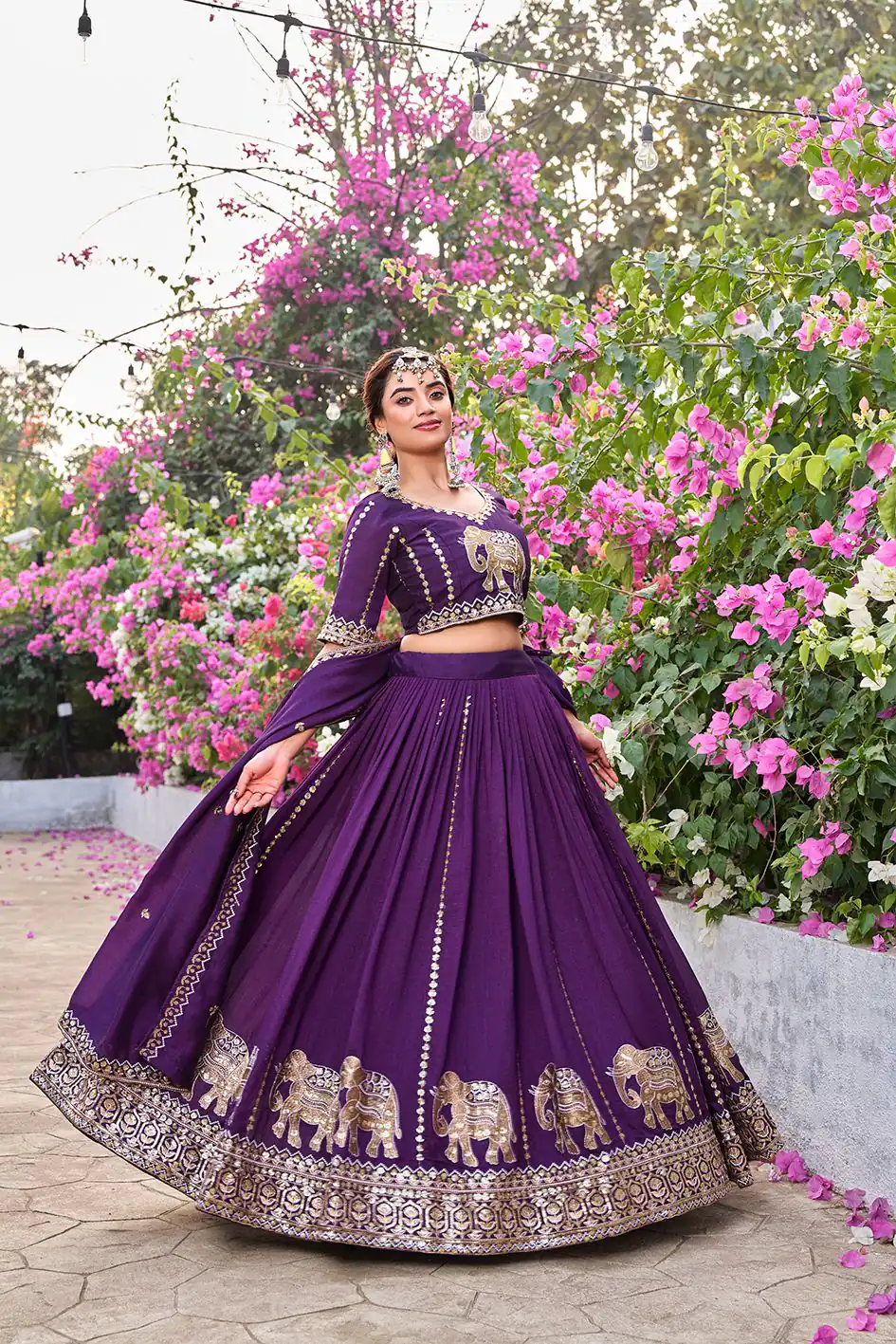 Ram 165 Dark Purple in Color Vichitra Silk Embroidery Work Lehenga Choli . Now at just ₹2599. Delivery 4-6 Working Days. Shop now. | Lehenga, Bollywood Lehenga, Creative Lehenga, Designer Lehenga, Embroidered Lehenga, Party Wear Lehenga