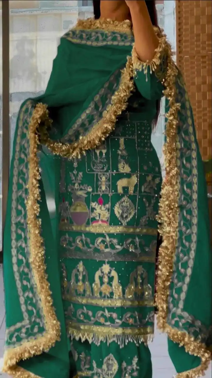 NF 1247 Green in Color Natural Crepe Embroidery Work Salwar Suit . Affordable Price ₹2599. Delivery 4-6 Working Days. Shop now. | Jump Suits, Salwar suit, Casual Suits, Creative suits, Designer Suits, Palazzo Suits, Party Wear Suits, Patiala Suits, Straight Suits