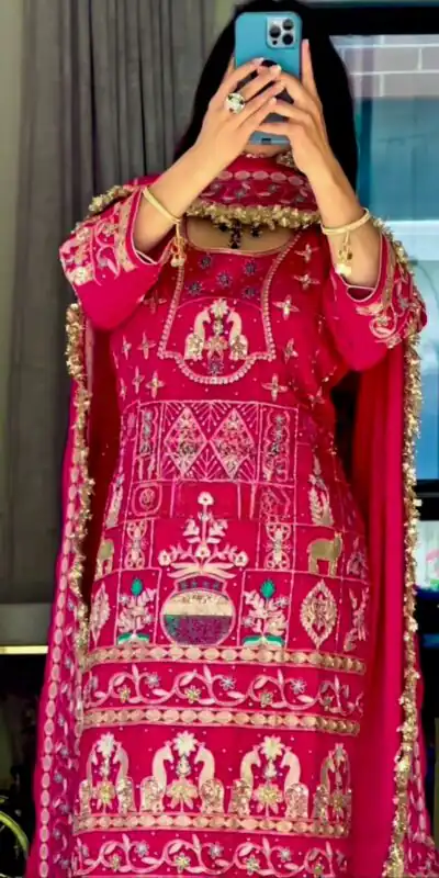 NF 1247 Pink in Color Natural Crepe Embroidery Work Salwar Suit . Affordable Price ₹2599. Delivery 4-6 Working Days. Shop now. | Jump Suits, Salwar suit, Casual Suits, Creative suits, Designer Suits, Palazzo Suits, Party Wear Suits, Patiala Suits, Straight Suits