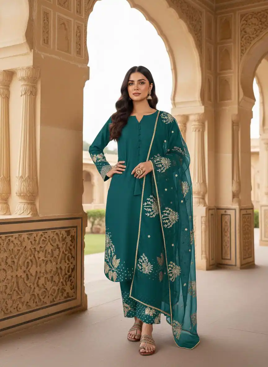 AD 202 Teal in Color Natural Crepe Embroidery Work Salwar Suit . Affordable Price ₹1849. Delivery 4-6 Working Days. Shop now. | Jump Suits, Salwar suit, Casual Suits, Creative suits, Designer Suits, Palazzo Suits, Party Wear Suits, Patiala Suits, Straight Suits